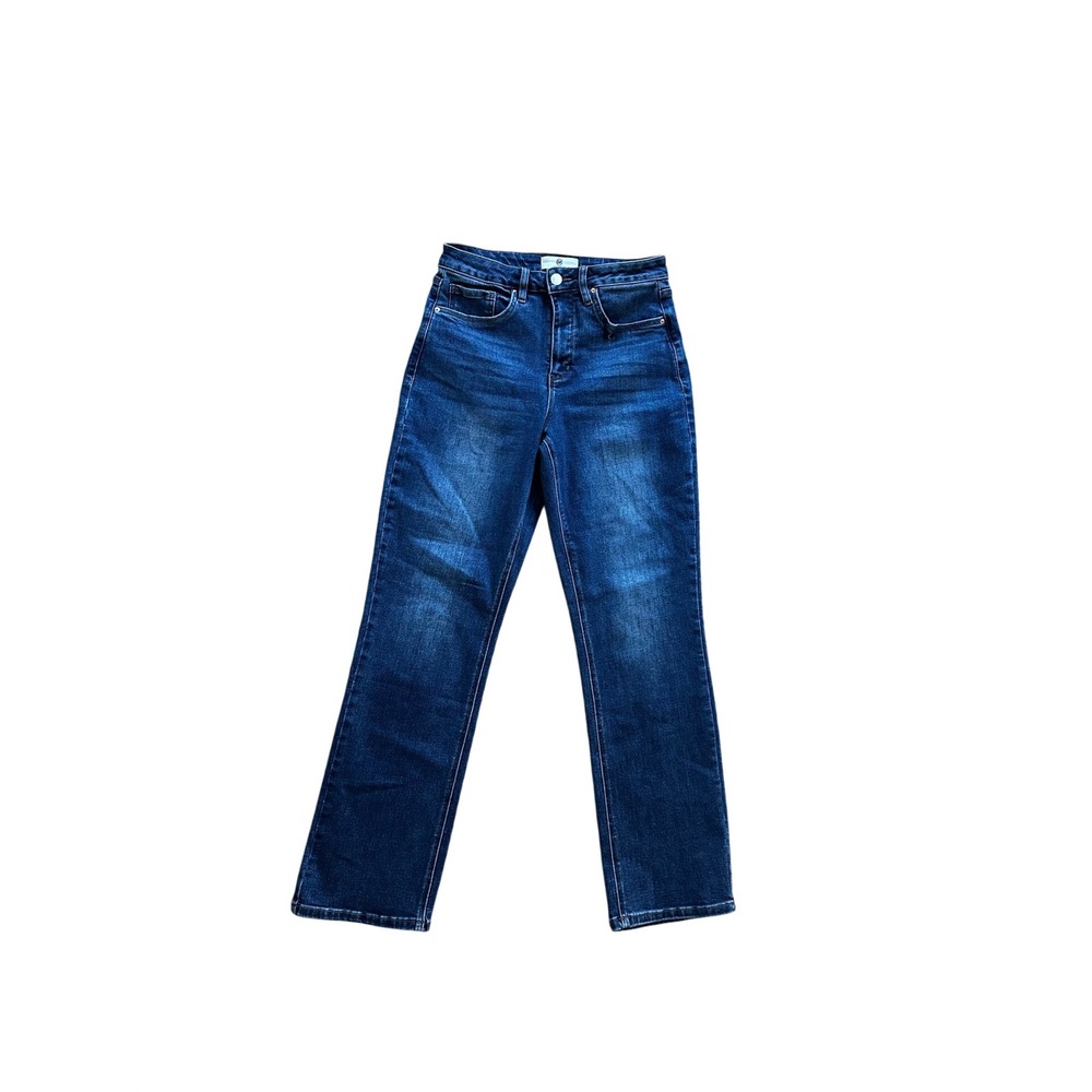 RFM Los Angeles Women Blue Wash High Rise Straight Leg Jeans Size 7 28‎